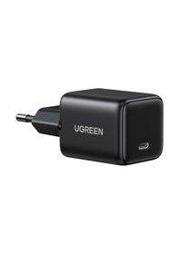 Resim Ugreen 20w Gan Hızlı Şarj Cihazı Type-c Qc Pd 1xusb-c, Siyah, 55553 