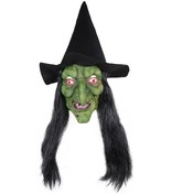 Resim Cadılar Bayramı Korku Eski Cadı Maskesi Şapka İle Cosplay Diğer 