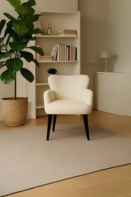 Resim LOVİSSE HOME Pofuduk Teddy Berjer Ceviz Ayak Berjer Tekli Koltuk Ev, Ofis– Bekleme koltuğu 