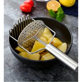 Resim Leylart Yeni Çift Katmanlı El Patates Ezici, Paslanmaz Çelik Patates Püresi Presi 