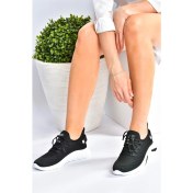 Resim Fox Shoes Siyah/beyaz Triko Kumaş Kadın Spor Ayakkabı M702006204 