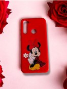 Resim Merwish Xiaomi Redmi Note 8 Uyumlu Kamera Lens Korumalı Papatyalı Minnie Desenli Lüx Telefon Kılıfı Kırmızı 