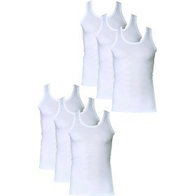 Resim Bensur Pamuklu Beyaz Erkek Atlet Ekonomik Paket 6'lı Beyaz 