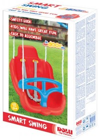 Resim Dolu Unisex Kırmızı Kolay Kurulum Güvenlik Kilitli Büyük Salıncak 7069 