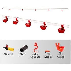 Resim TavPet Nipel Suluk Sistemi 50 Metre Hat Dilli Çanaklı 