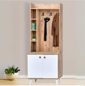 Resim İnci Portmanto Askılıklı - Atlantik Çam - Beyaz Atlantik Çam - Beyaz 