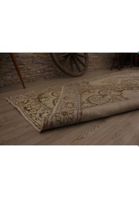 Resim Krem Modern Vintage Eskitme Halı 153x263 