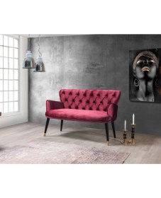 Resim Mobilya Bazarı Vega Bordo Çay Seti Ikili Koltuk,kanepe (Balkon, Salon, Cafe, Ofis) 