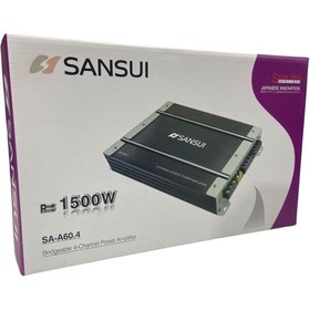 Resim SANSUI Sa-a60.4 4 Kanal 1500 Watt 4x60 Rms Oto Amfi Japon Markası Uyumlu 