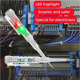 Resim LED Highlight Akıllı Elektrikçi Voltaj Test Cihazı - Yüksek Görünürlüklü Çift Modlu Kalem, Trafik Lambası Göstergeleri, Şarj Edilemeyen Pil, 0.1 Hassasiyet, Dayanıklı Yapı, Profesyonel Elektrikçiler İçin İdeal, Elektrik Güvenliği Ekipmanı | LED Highlight Kalem | Dayanıklı Yapı, Elektrik Güvenliği Ekipmanı 