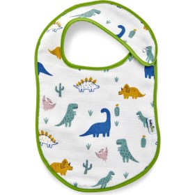 Resim Babyjem Dino Temalı Müslin Mama Önlüğü %100 Pamuk Malzeme ile Bebeğiniz İçin Eğlenceli 