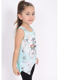 Resim Toontoy Kids Toontoy Kız Çocuk Bisiklet Baskılı Atlet Mint Yeşili 