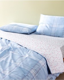 Resim Madame Coco Blanch King Size %100 Pamuk Ranforce Baskılı Nevresim Takımı - Mavi MAVI 