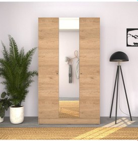Resim Trendline 3 Kapaklı Aynalı Gardırop-florida Meşe 120x207x53 Cm 