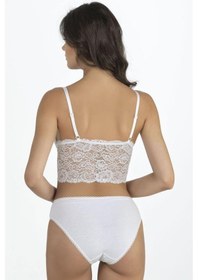 Resim Fabony Bayan Dantelli Bralet Sütyen Külot Takımı 1310 Beyaz 