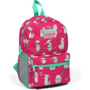 Resim Coral High Kids Neon Mercan Alpaka Desenli Iki Bölmeli Yuva Sırt Çantası 23332 