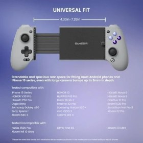 Resim ve 15 Serisi Için G8 Galileo Mobil Oyun Denetleyicisi (Usb-C) - Hall Effect Joystick'leri ve Tetikleyiciler, 3.5 mm Ses Jakı - Xbox, ve Immortal Oyna 