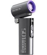 Resim 30000rpm Taşınabilir El Tipi Led Ekranlı Vantilatör Gri, 