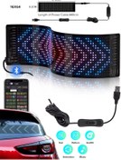 Resim MATECHNO Led Matrix Panel RGB Ekran Kumandalı App Kontrol İş Yeri Otomobil Tır Cama Yapışan Led Ekran Panel 