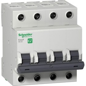 Resim Schneider Electric Easy9 Mcb Ez9F56416 16A Sigorta (4P, 3Ka, C Eğrisi) 