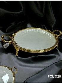 Resim Roy King Elegance Yuvarlak Sunum Tabak Gold 41 Cm Pcl029 