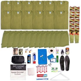 Resim 12'Li Tavsiye Asker Malzemesi Paketi Bedelli Acemi Asker Seti Tsk Haki 
