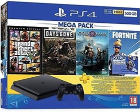 Resim PlayStation 4 Mega Paket 2019, 500GB (GTA V + Days Gone + God of War) 