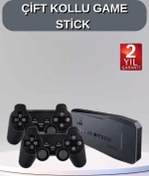 Resim ÖYKÜ VE YİĞİT Game Stick 20000 Oyun Kablosuz Çift Kol Retro Oyunlar Game Stick Atari 2.4g 4K 