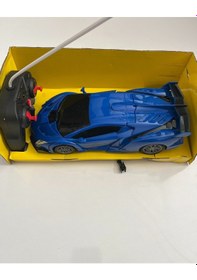 Resim Uzaktan Kumandalı Şarjlı Robot Olan Araba 21 Cm 1:18 Ölçekli Yarış Arabası Mavi 