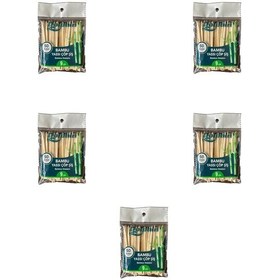 Resim Dolphin Ahşap Yassı Tutamaklı Saplı Çöp Şiş - Boy : 9 Cm. - 50 Adetlik 5 Paket 