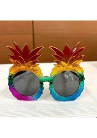 Resim Tropikal Ananas Tasarımlı Renkli Hawaii Parti Gözlüğü Tüm Yaşlar 