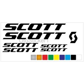Resim Scott Bisiklet Kadro Sticker Seti Premium Kalite 