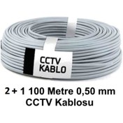 Resim OEM 100 Metre 2+1 (0,50)cctv Kablo 