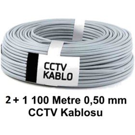 Resim OEM 100 Metre 2+1 (0,50)cctv Kablo 