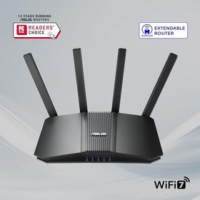 Resim ASUS RT-BE82U WiFi7 BE6500 Dual Band Gigabit Extendable Router 