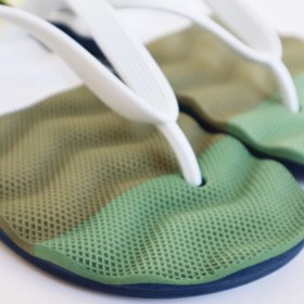 Resim Bermody Erkek Rahat Dalgalı Yeşil Parmak Arası Plaj Terliği Flip Flops 