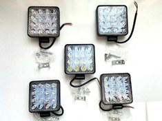 Resim First Led Projektör Off Road Çalışma Sis Lambası 16 Led Kare 5 Adet 