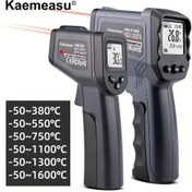 Resim KAEMESU Dijital Kızılötesi Termometre Lazerli - Çift Ölçek -50 ila 1600°C, Renkli LCD Ekran, Yüksek Hassasiyet 0.1, Pille Çalışan, Endüstriyel Sıcaklık Ölçümü için Dayanıklı ABS Gövde 