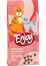 Resim Enjoy Kısırlaştırılmış Somonlu Yetişkin Kedi Maması 10 KG 