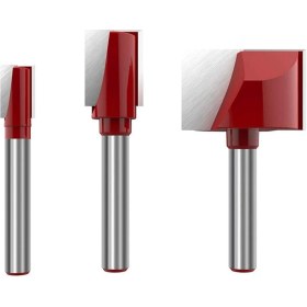 Resim Guangdong Spirit Hyqzltca 6 Adet Temizleme Alt Yönlendirici Bit Seti 6mm Shank Çift Flüt Caide Kesici Düz Spoilboard Yüzey Planya Aracı (Yurt Dışından) 