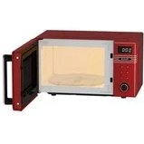 Resim Arçelik Md 220 K Vintage Kırmızı Mikrodalga Fırın Mekanik Kontrol Paneli ile Solo Kullanım 