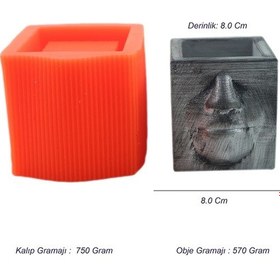 Resim Beton Saksı Silikon Kalıp - 144 