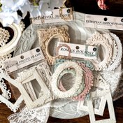 Resim 1 Paket, 10 adet Retro Ayna Fotoğraf Çerçevesi Edebi Arka Plan Malzeme Kağıdı DIY El Hesabı Dekorasyon Scrapbooking Craft Kağıdı, Washi Bant, Yaratıcı Masking Bant, Scrapbooking Dekor, Günlük Dekor, Sanat ve El Sanatları Projeleri Dekor, Kolaj Dekor 