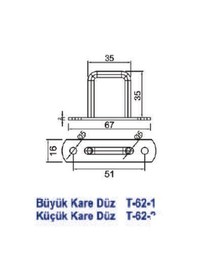 Resim NEKSAN Düz Kare Çadır Kancası - Büyük 