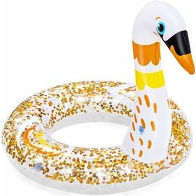 Resim Bestway Hayvan Başlı Simit Simli 2 Kuğu Çok Renkli 