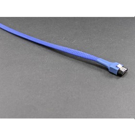 Resim MM Sata III Data Kablosu 180-180 Mavi Sleeved 
