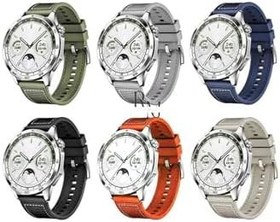 Resim Samsung Galaxy Watch 6 Seri 40-43-44-47 mm İle Uyumlu Dikiş Desenli 20 mm Jazzy Spor Kordon Krem 