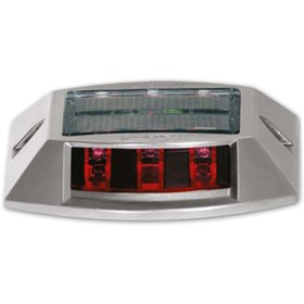 Resim İleri Trafik Kırmızı Solar Yol Butonu 3x3 Ledli 