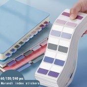 Resim 60/120/240 adet Morandi Etiket Yapışkan İndeks Etiketleri, Yazılabilir ve Yeniden Yerleştirilebilir Dosya Etiketleri İşaretleyiciler, Renkli Sayfa İşaretleyicileri 