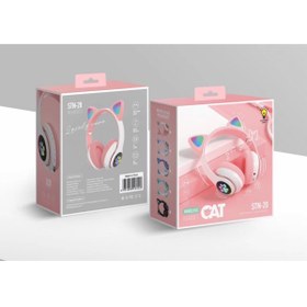 Resim Karler Bass Kedi Kulak Led Işıklı Mikronlu Hafıza Kartı Ve Aux Girişli Kablosuz Bluetooth Kulaklık Karler Stn28 